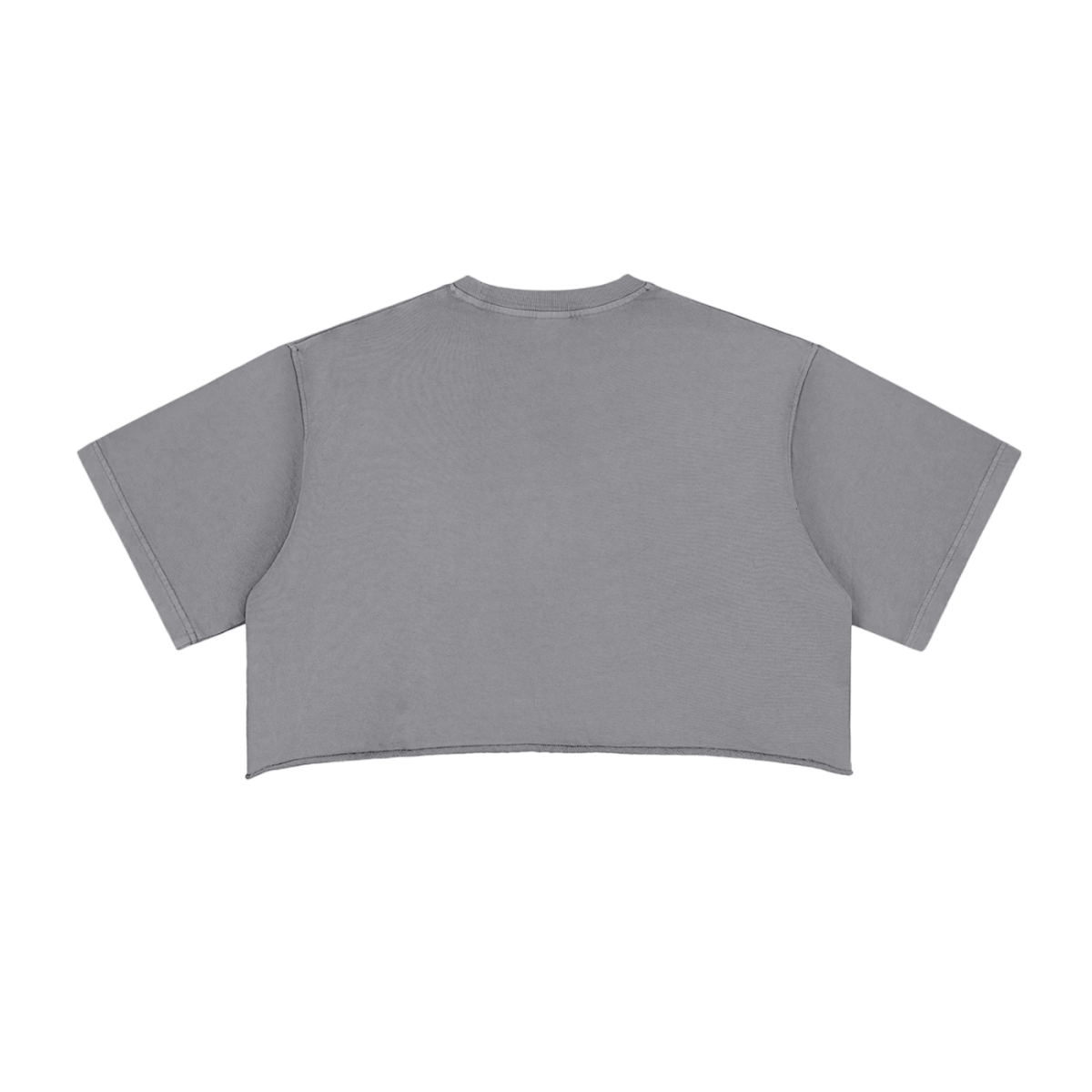 Moon Oath | Snow Washed Raw Edge Crop Top
