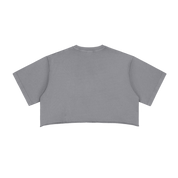 Moon Oath | Snow Washed Raw Edge Crop Top