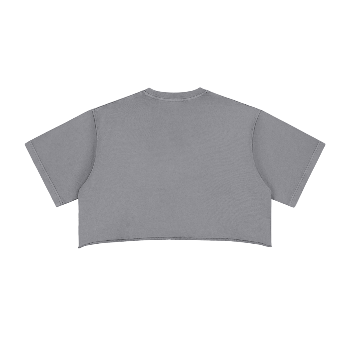 Moon Oath | Snow Washed Raw Edge Crop Top