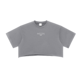 Moon Oath | Snow Washed Raw Edge Crop Top