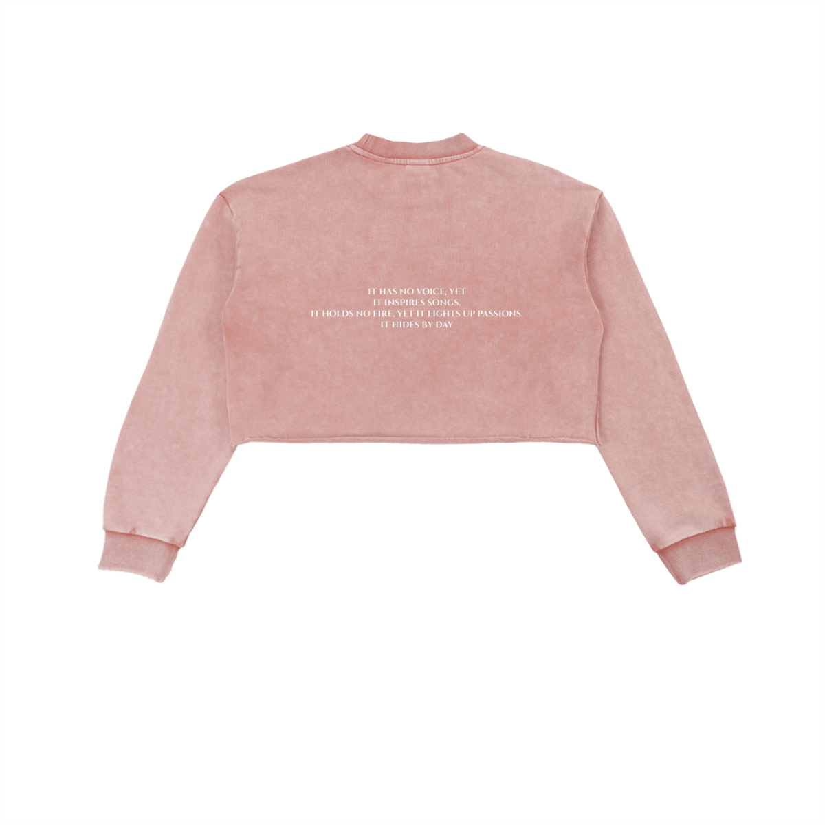 Moon Oath | Snow Washed Raw Edge Cropped Sweatshirt
