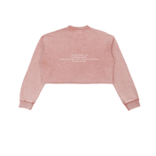 Moon Oath | Snow Washed Raw Edge Cropped Sweatshirt