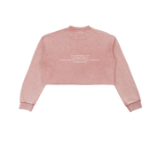 Moon Oath | Snow Washed Raw Edge Cropped Sweatshirt
