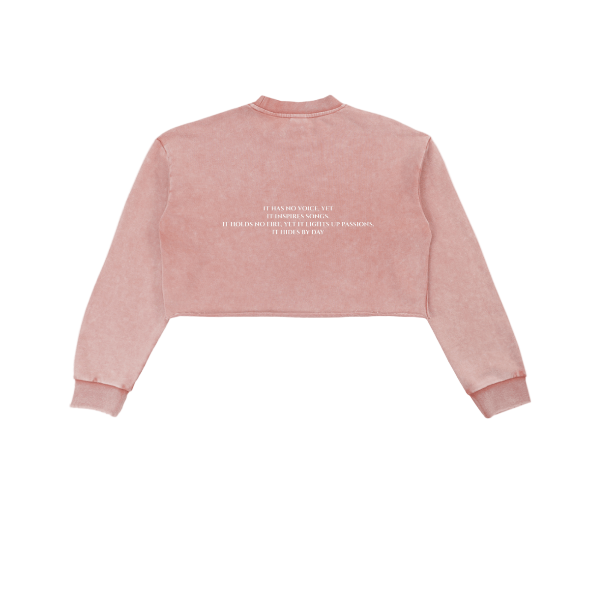 Moon Oath | Snow Washed Raw Edge Cropped Sweatshirt