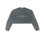 Moon Oath | Snow Washed Raw Edge Cropped Sweatshirt