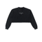 Moon Oath | Snow Washed Raw Edge Cropped Sweatshirt