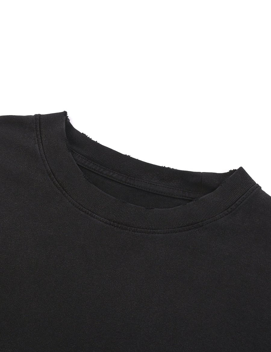 Moon Oath | Snow Washed Raw-Hem T-Shirt