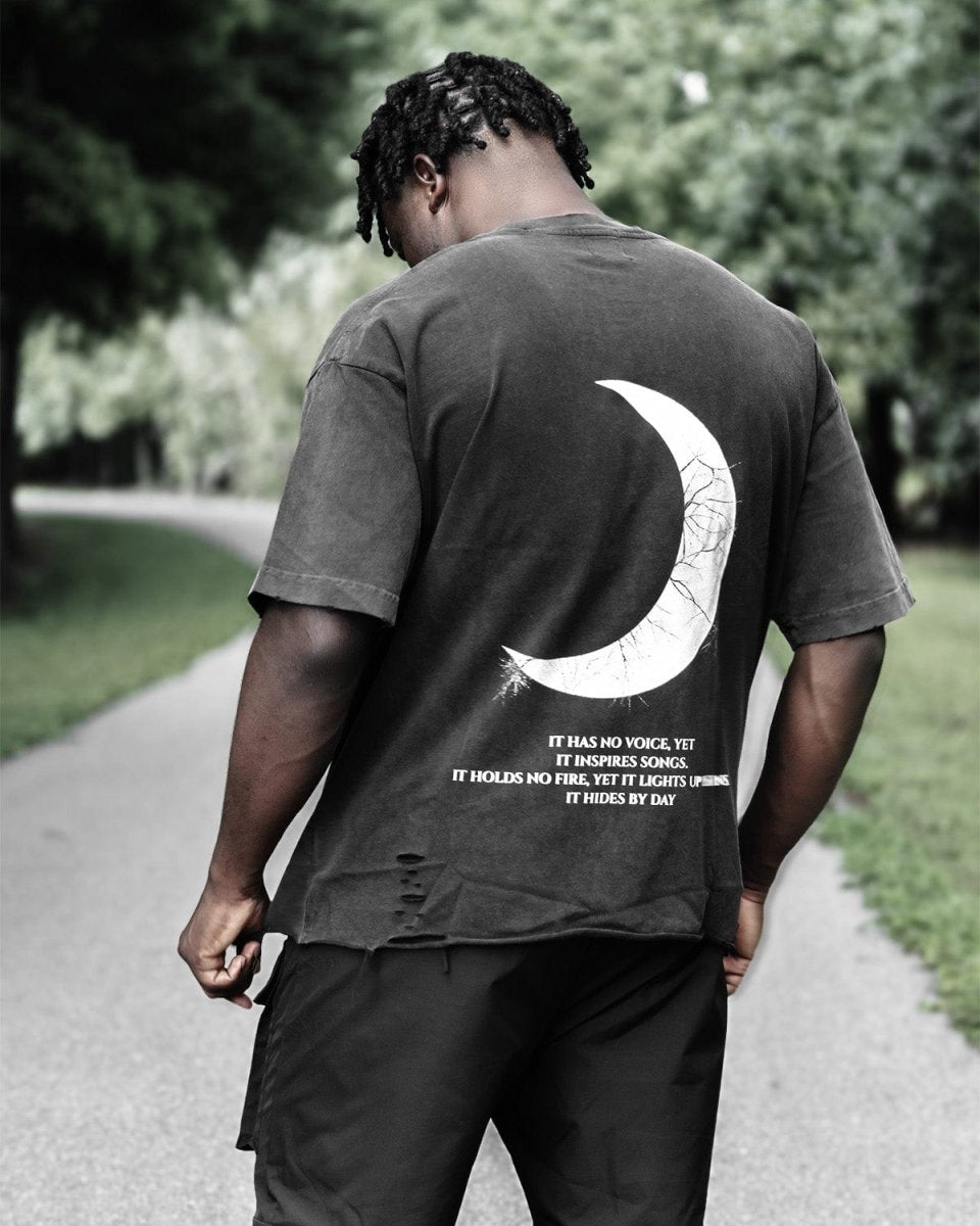 Moon Oath | Snow Washed Raw-Hem T-Shirt