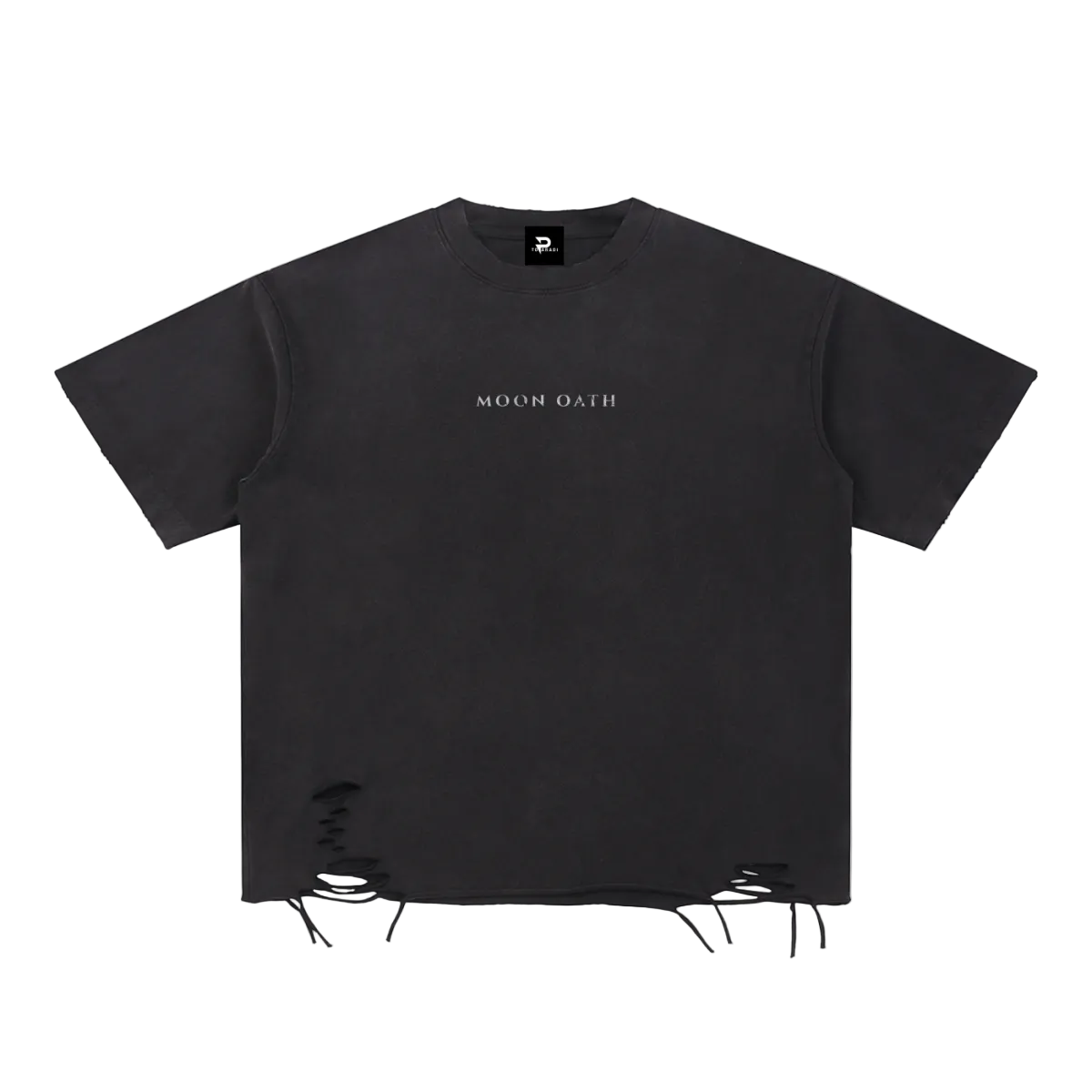 Moon Oath | Snow Washed Raw-Hem T-Shirt