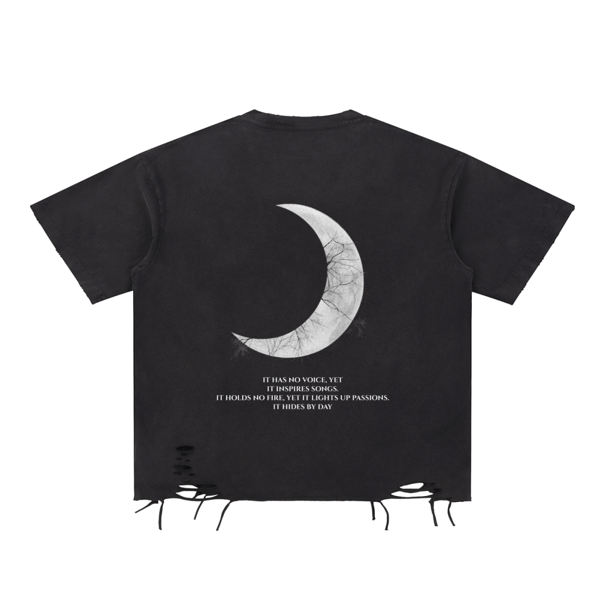 Moon Oath | Snow Washed Raw-Hem T-Shirt