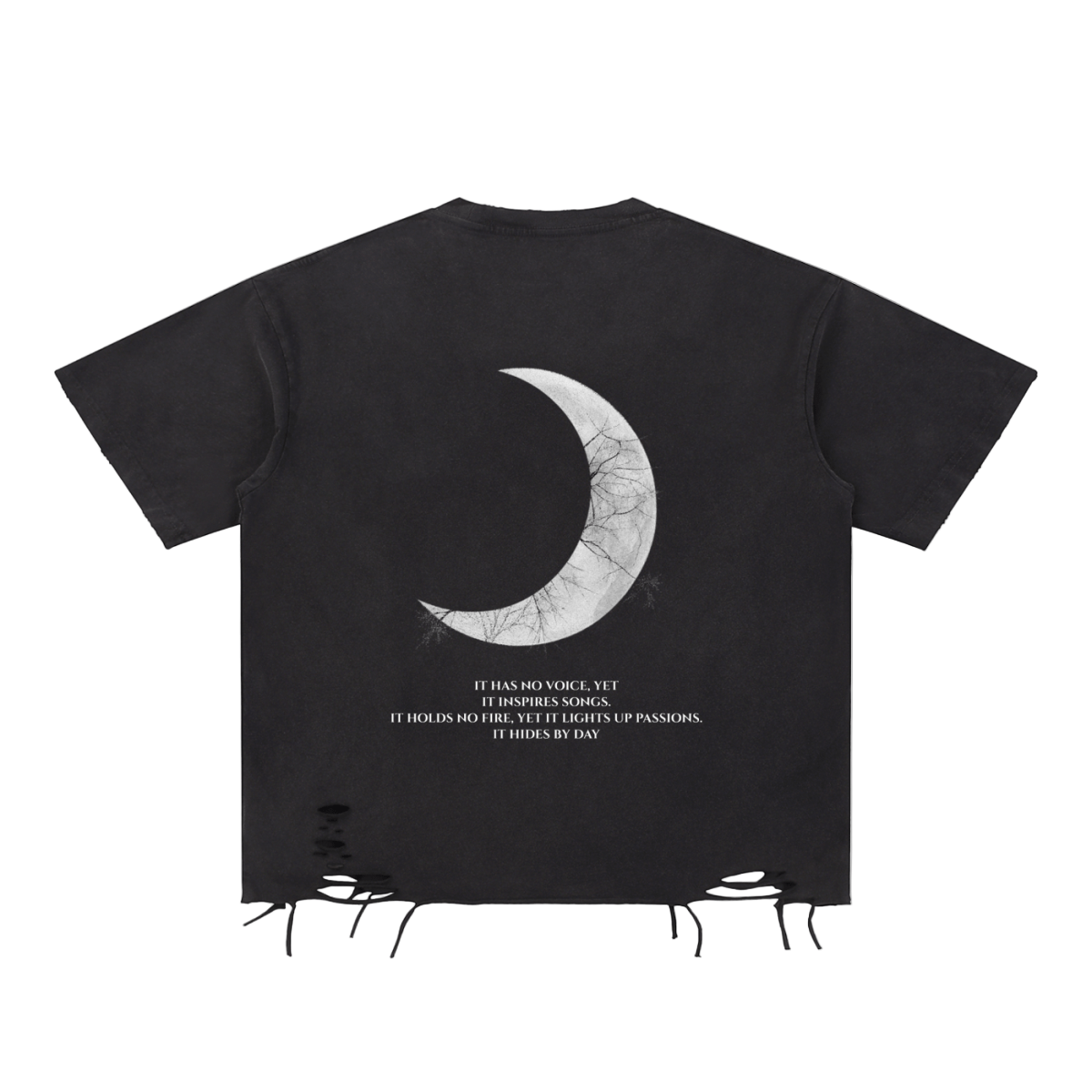 Moon Oath | Snow Washed Raw-Hem T-Shirt