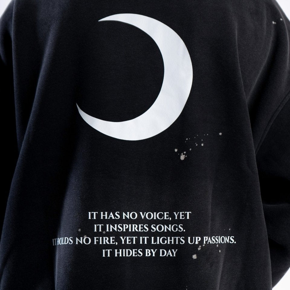 Moon Oath | Vintage Frayed Fleece Hoodie