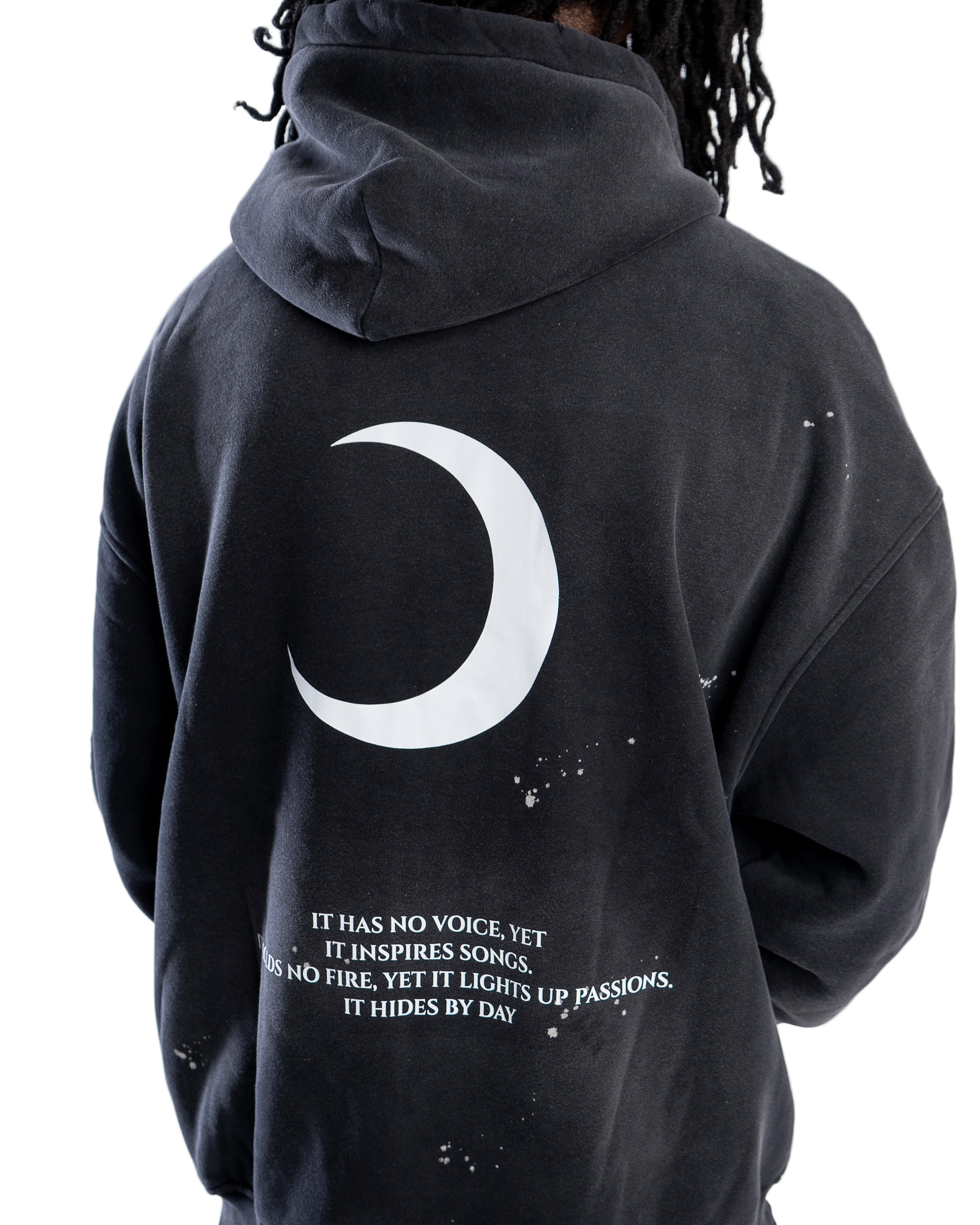 Moon Oath | Vintage Frayed Fleece Hoodie