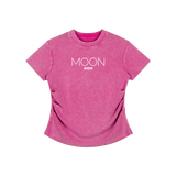 Moon Oath | Vintaged-Wash Bodycon Cotton T-Shirt