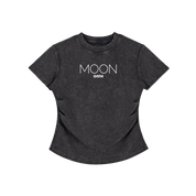 Moon Oath | Vintaged-Wash Bodycon Cotton T-Shirt