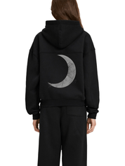 Moon Oath | Fleece Zip-Up Boxy Hoodie For Women