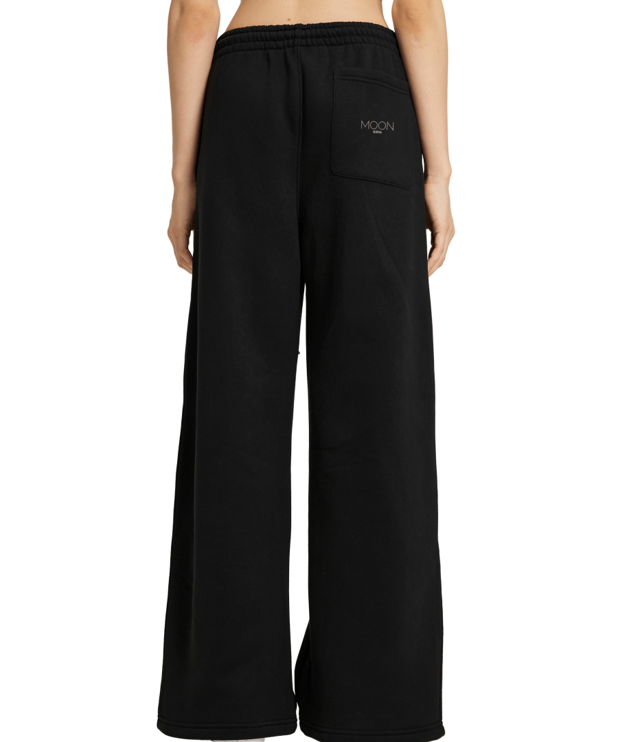  S Moon Oath | Fleece Drawstring Straight-Leg Sweatpants For Women