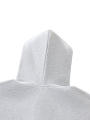 Moon Oath | Women's Contrast-Stitched Boxy Fleece Zip Hoodie