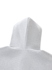 Moon Oath | Women's Contrast-Stitched Boxy Fleece Zip Hoodie