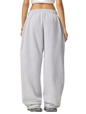 Moon Oath | Women's Contrast-Stitched Fleece Sweatpants