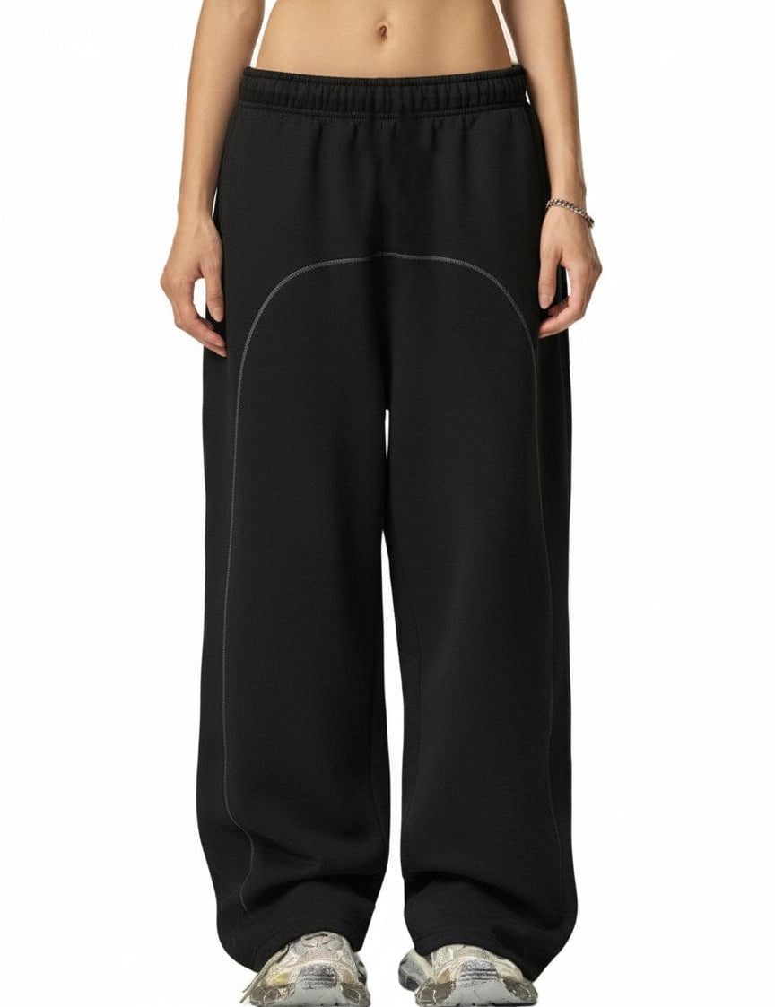  S Moon Oath | Women's Contrast-Stitched Fleece Sweatpants