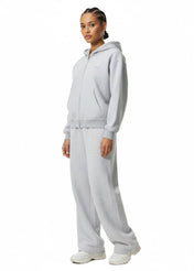S / S Moon Oath | Women’s Gray Contrast Fleece Set
