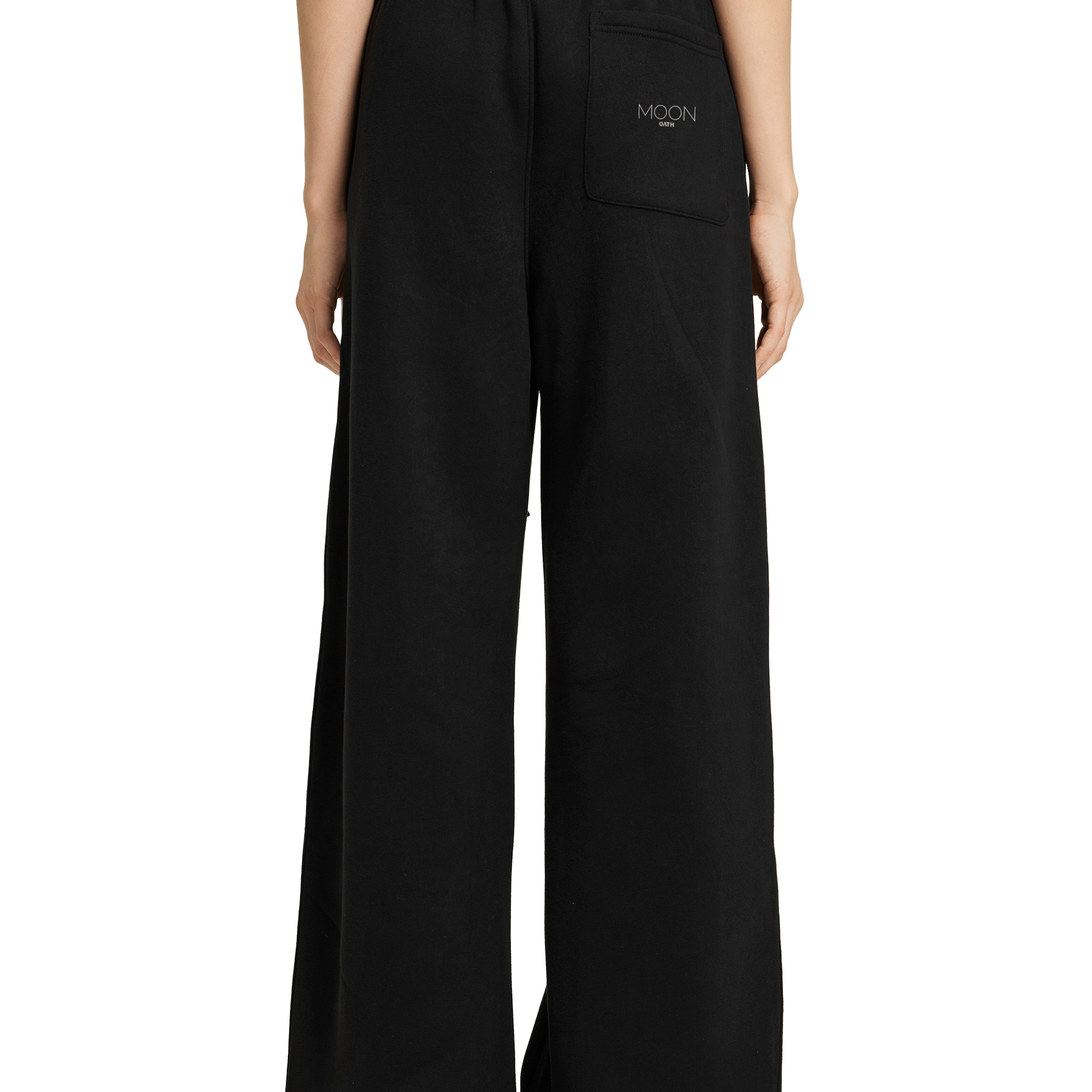  S Moon Oath | Fleece Drawstring Straight-Leg Sweatpants For Women