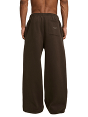 Brown / S Moon Oath | Fleece Drawstring Straight-Leg Sweatpants For Men