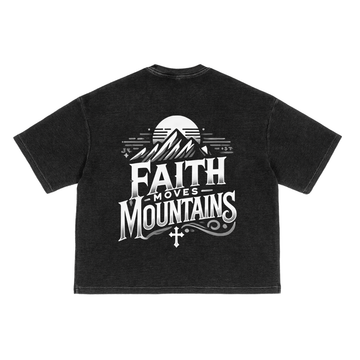 Faith Moves Mountains | Waffle-Texture Boxy T-Shirt