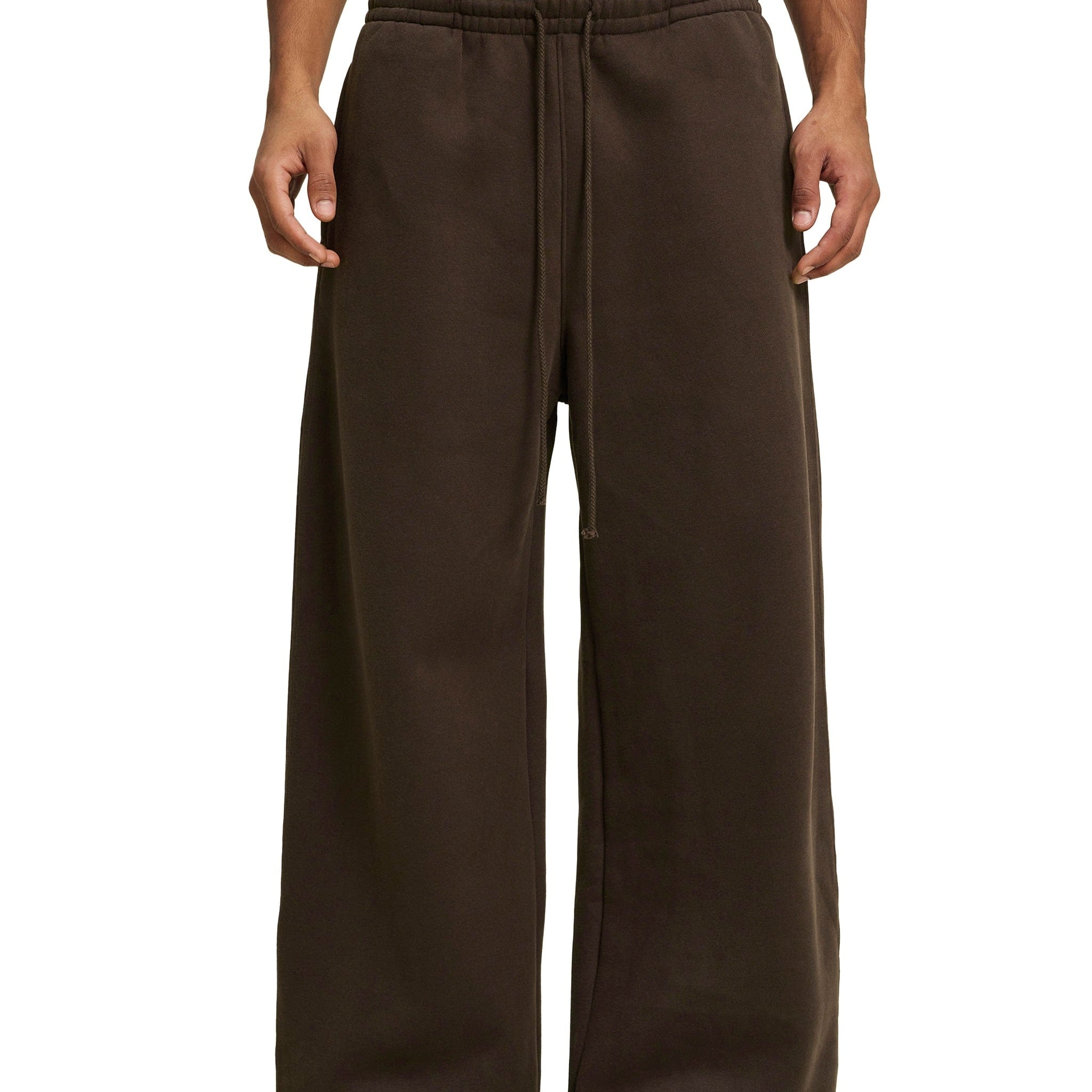 Fleece Drawstring Straight-Leg Sweatpants For Man