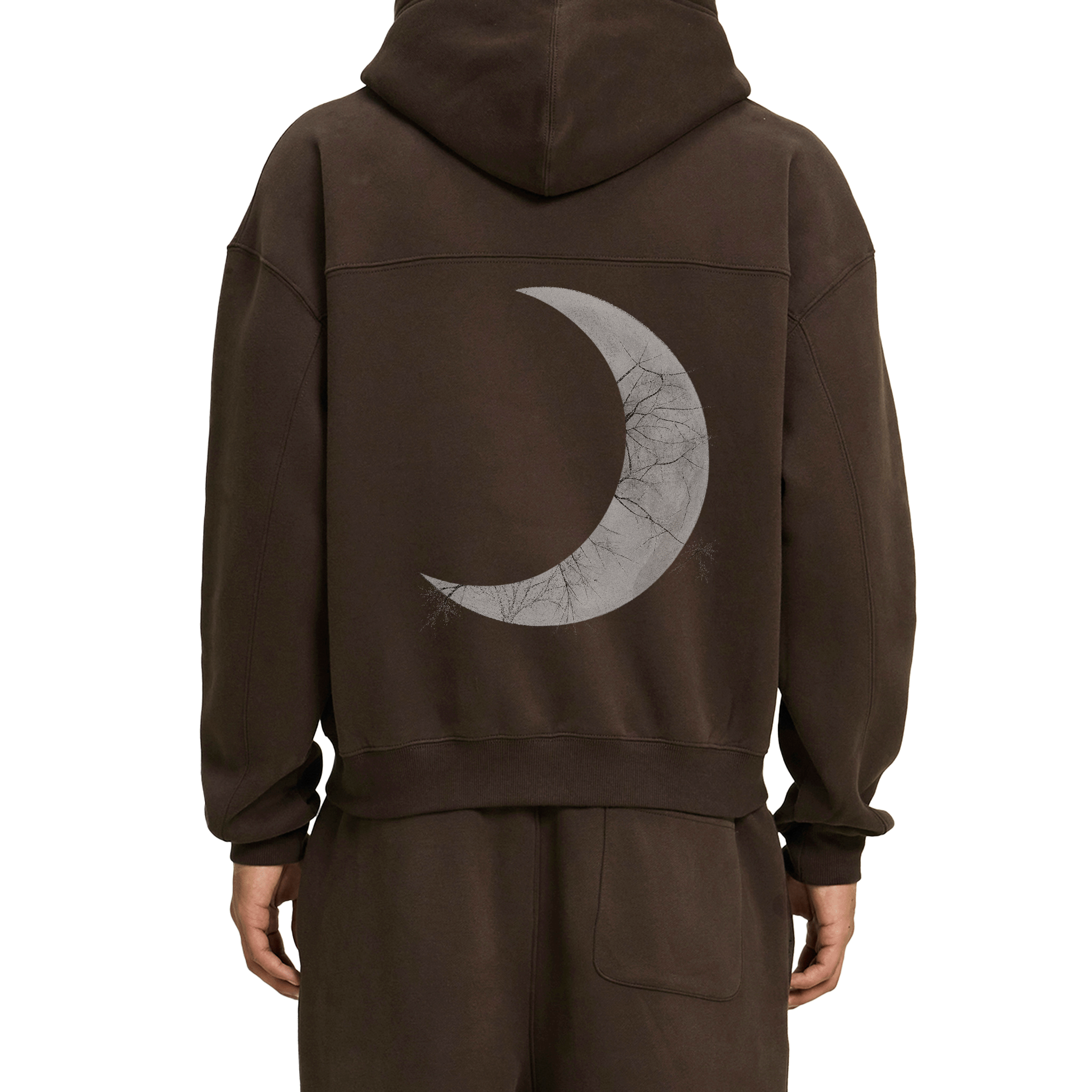 Moon Oath | Fleece Zip-Up Boxy Hoodie For Men