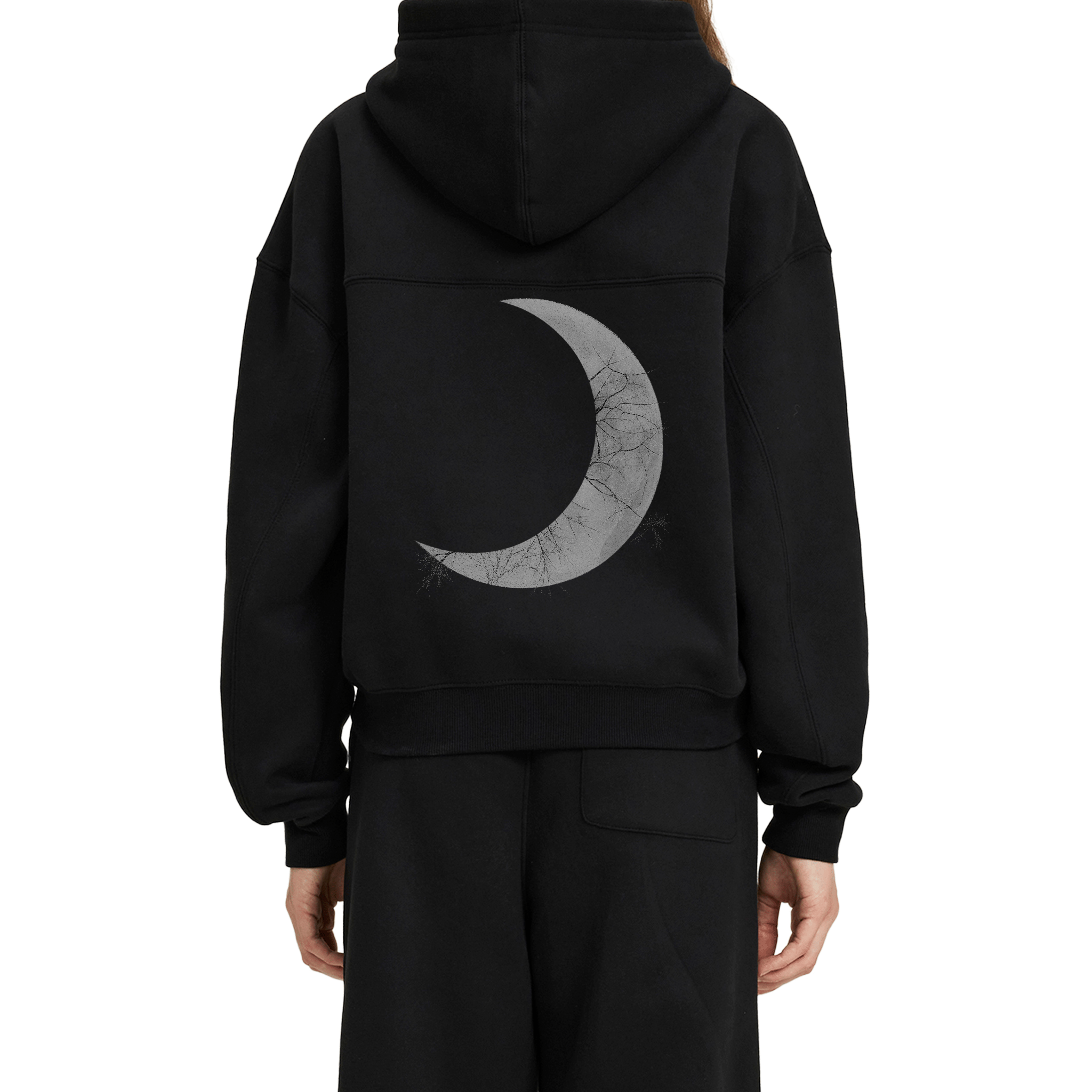 Moon Oath | Fleece Zip-Up Boxy Hoodie For Women