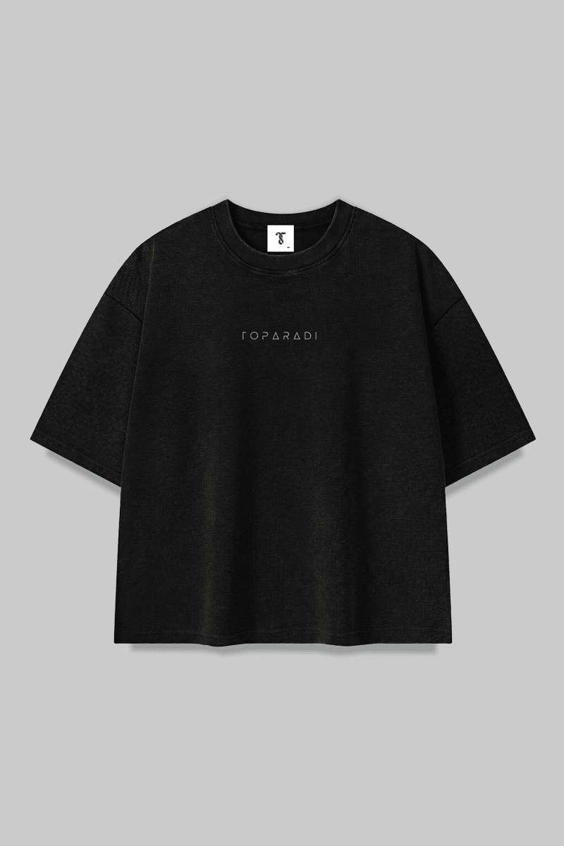 Stone Grid 001 Boxy Tee - TOPARADI