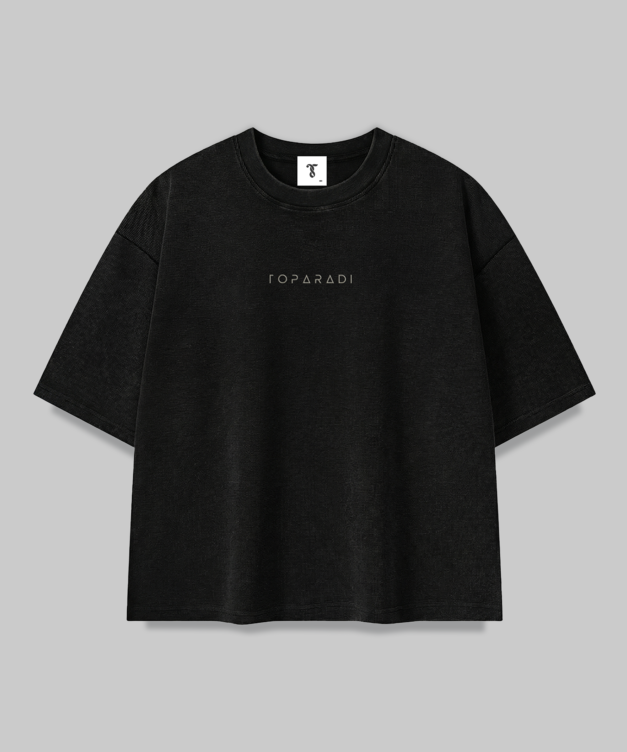 Stone Grid 001 Boxy Tee - TOPARADI
