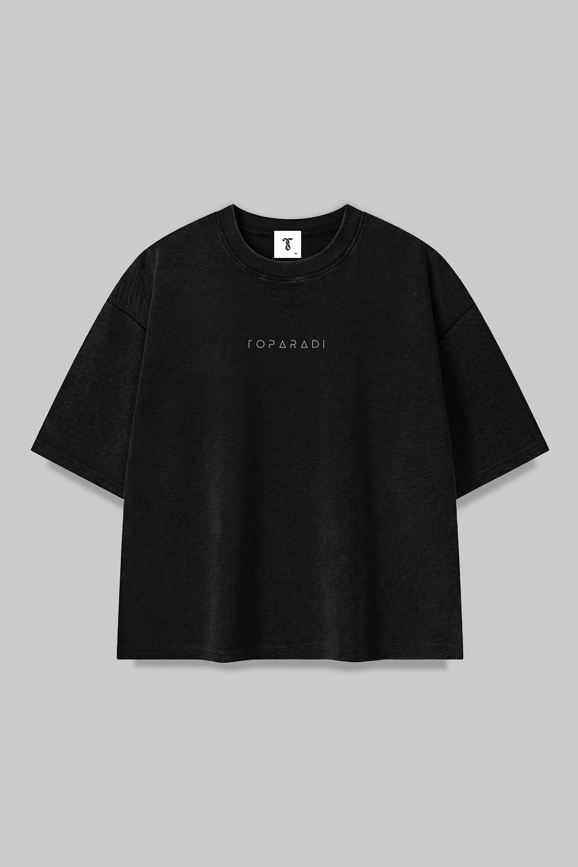 Stone Grid 001 Boxy Tee - TOPARADI