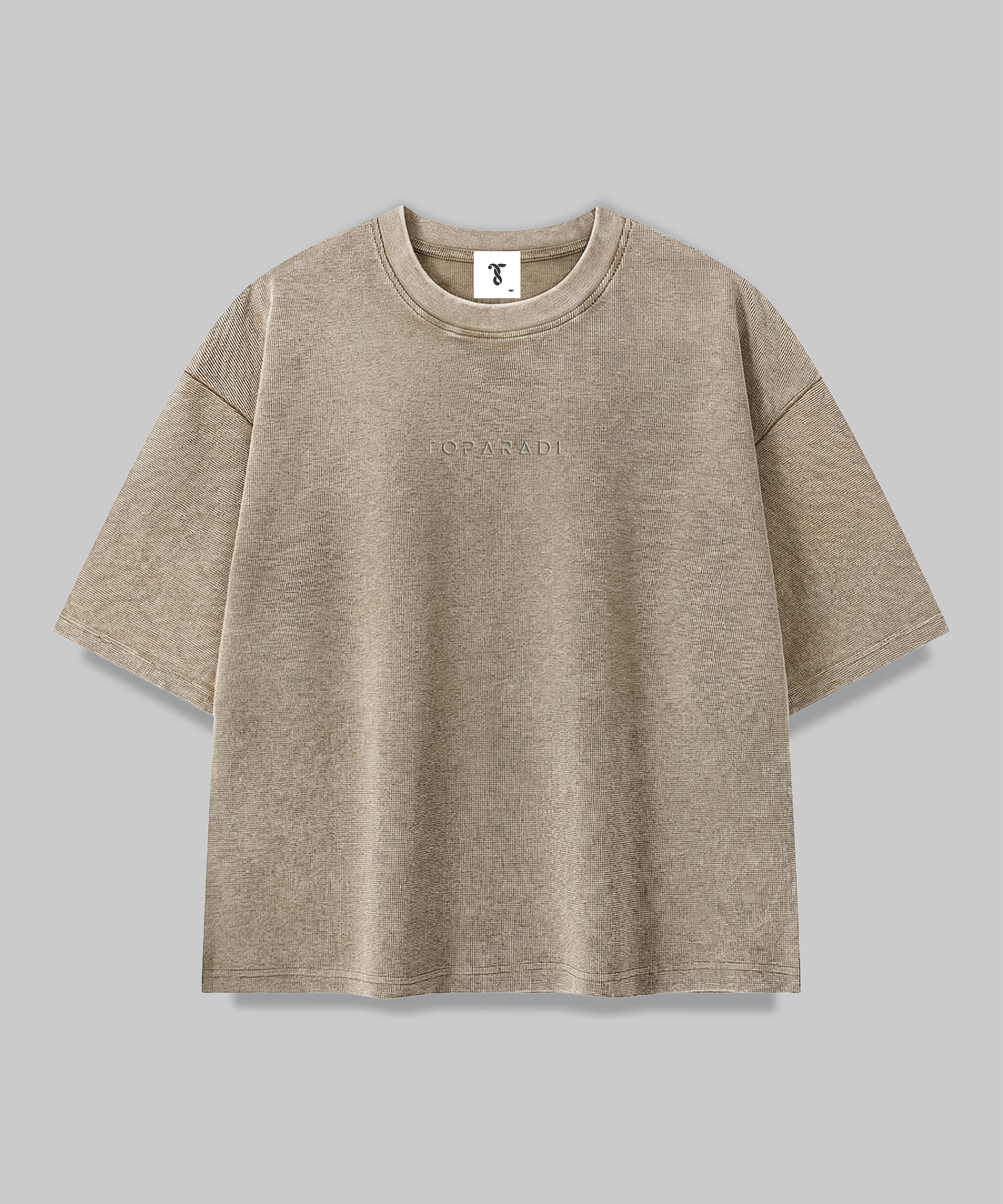 Stone Grid 001 Boxy Tee - TOPARADI