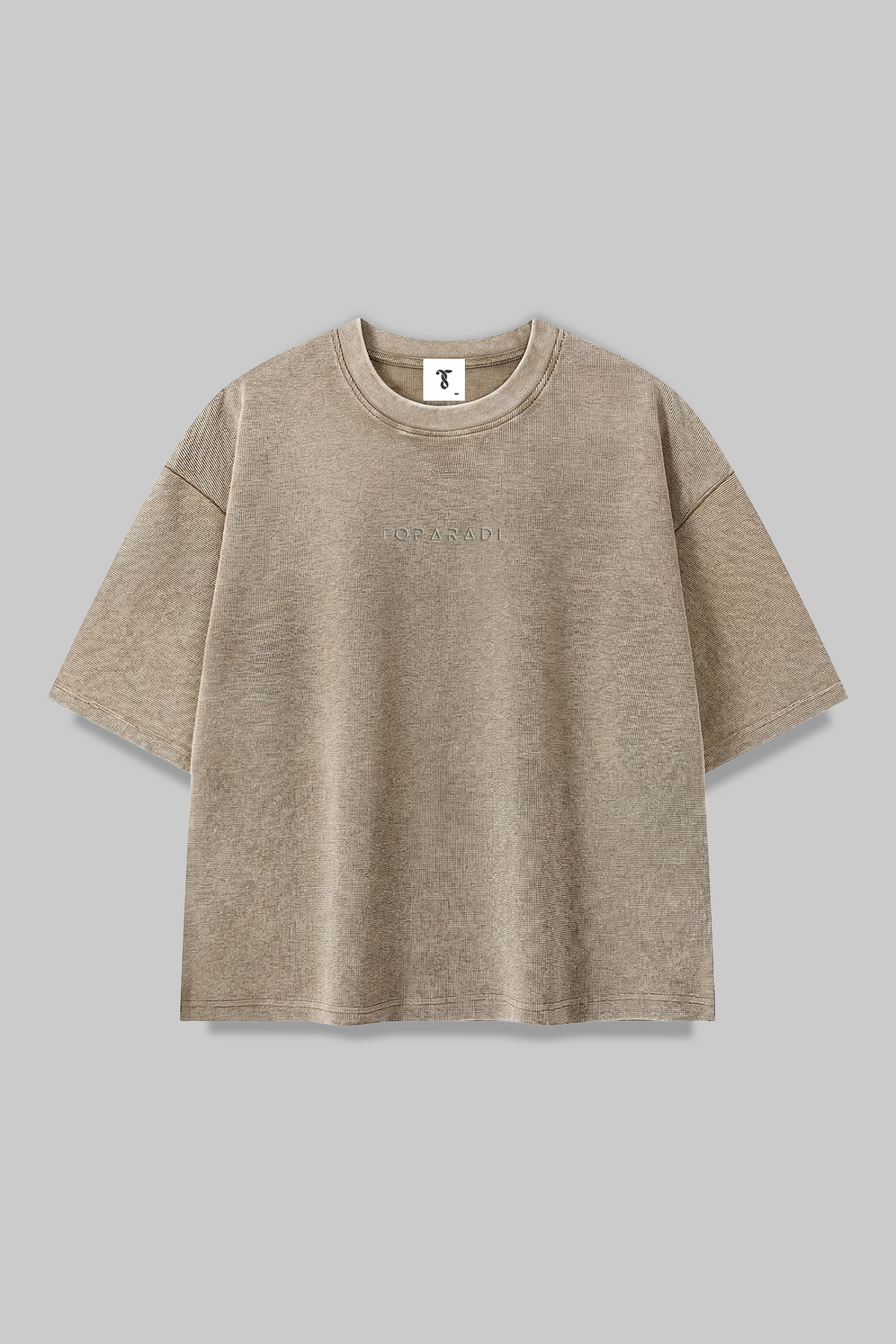 Stone Grid 001 Boxy Tee - TOPARADI