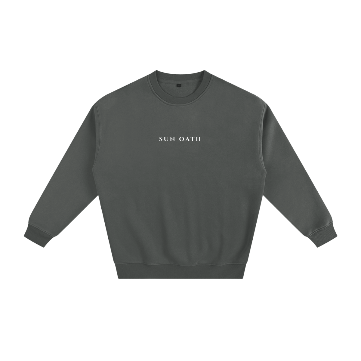 Dark Gray / S Sun Oath | Fleeced Sweatshirt