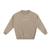 Beige / S Sun Oath | Fleeced Sweatshirt