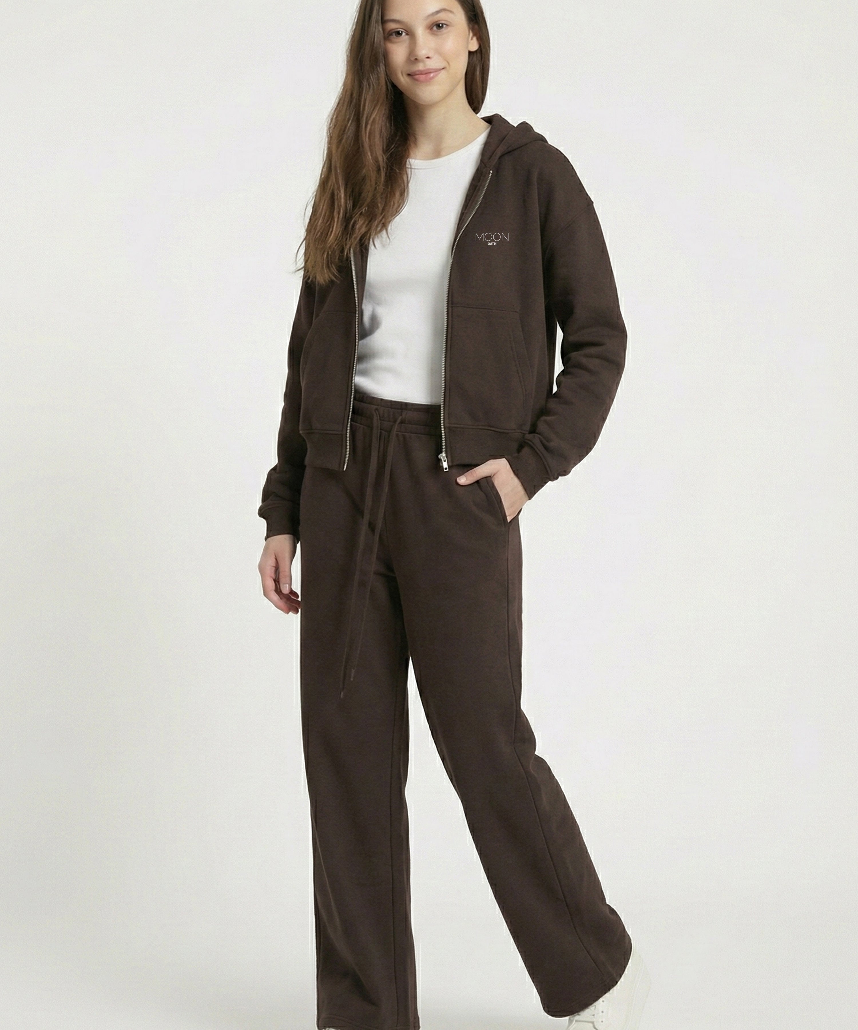 Moon Oath | Women’s Brown Fleece Set