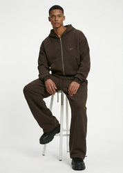 S / S Moon Oath | Men’s Brown Fleece Set