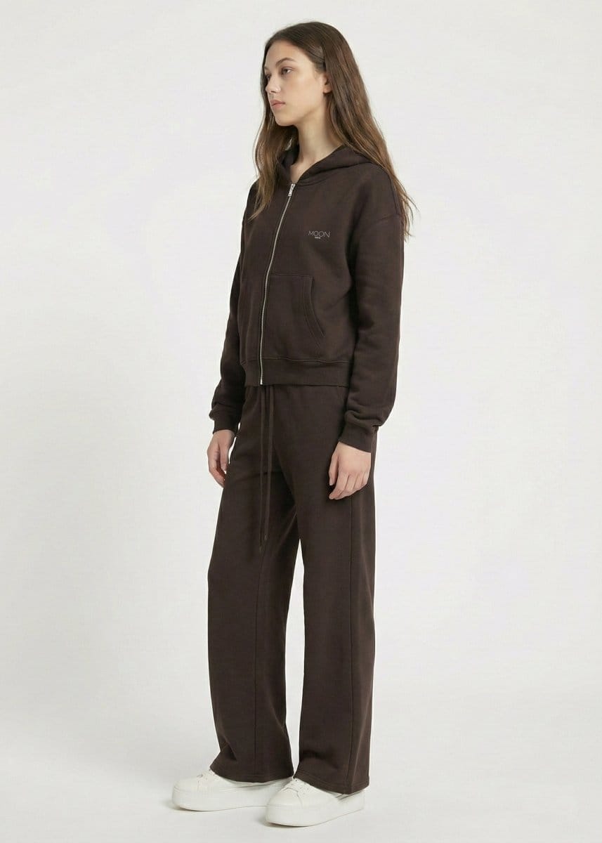  S Moon Oath | Women’s Brown Fleece Set